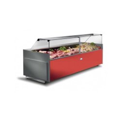 Vitrine canalisable - Froid ventilé, acier inox, vitrage rabattable - Référence: ONYX 76-EXT90-N/VD