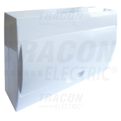 Boîte de distribution en saillie - cache blanc - rail N-PE 1×18 modules - IP40 - dimensions 220×365×75mm