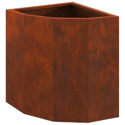 Helloshop26 - Jardinière d'angle épurée jardin terrasse 30 x 30 x 35 cm en acier rouillé 02_0052900 - acier 3000237641639