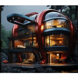 Studio de jardin futuriste - 2 étages - Modèle ISK120 Pods - 120 m²