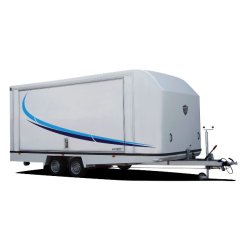 Thyphon - Remorque fourgon 1850 kg - Double essieu, polyester moulé, 5,50m x 2,30m