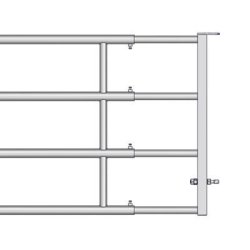 Barrières extensibles 4 lisses type panneauex4 de 6/7 m