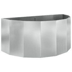Helloshop26 - Jardinière demi-ronde moderne finition mate 120 x 60 x 50 cm pour extérieur style contemporain en acier argent 02_0052948 - métal 300
