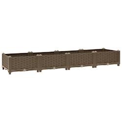 Helloshop26 - Jardinière lit surélevé plantes fleurs jardin 160 x 40 x 23 cm polypropylène marron  02_0000916 - marron 3000072511531