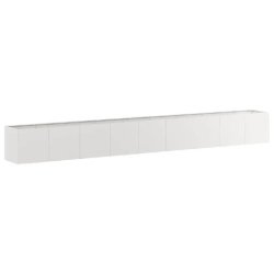 Helloshop26 - Jardinière moderne 360 x 40 x 40 cm matériau durable jardin balcon finition élégante en acier inoxydable 02_0051489 02_0051489 - ino