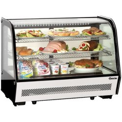 Vitrine réfrigérée noire - Bartscher Deli-Cool III - 160 litres - 2 ventilateurs - éclairage LED - 885x575x685 mm