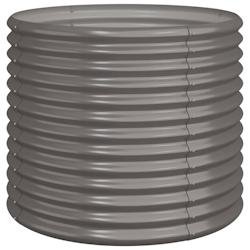 Helloshop26 - Jardinière bac lit surélevé plantes fleurs terrasse jardin de jardin acier enduit de poudre 80 x 80 x 68 cm gris 02_0038579 - gris ac