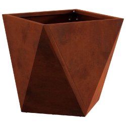 Helloshop26 - Jardinière en acier résistante aux intempéries pour extérieur 30 x 30 x 30 cm design moderne rouillé - acier 3000237734805
