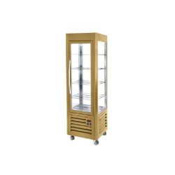 Vitrine réfrigérée PANORAMIQUE GOLD 4 faces vitrées 5 grilles fixes 600x630x1850 mm