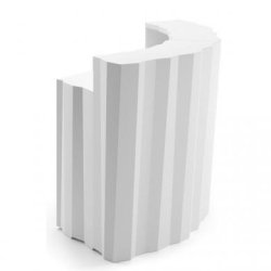 Banque d'accueil Arctic - élément d'angle - Proselec - design épuré et lumineux