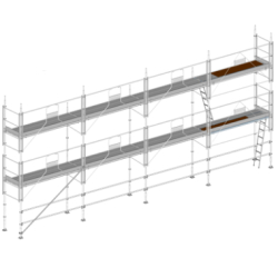 Échafaudage MULTIVIT+2 - largeur 1 m - LOT 78 m² - Classe 3 - Hauteur de travail 6 m - Longueur 13 m