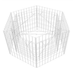 Helloshop26 - Jardinière lit surélevé plantes fleurs jardin à gabion hexagonale 100 x 90 x 50 cm 02_0001323 - acier 3000076941532