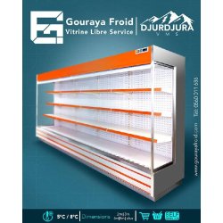 Vitrine libre-service réfrigérée DJURDJURA VMS - réfrigération ventilée 5°C à 8°C - structure robuste avec panneaux sandwiches