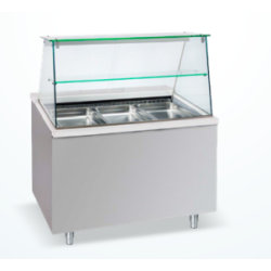 Vitrine réfrigérée - Hauteur 180 cm - 2 portes - Dimensions 180 x 90 x 130 cm - Température +3 à +10 °C - Capacité 5 bacs GN