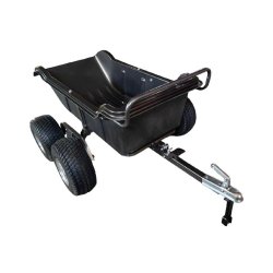 Remorque double essieu 550kg benne en plastique PE basculante 1600x826x475 mm Torros AHR550P4