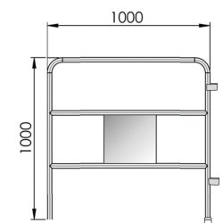 Barrière de chantier TP 1m - fabrication française - personnalisable