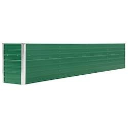 Helloshop26 - Jardinière lit surélevé plantes fleurs jardin acier galvanisé 320 x 40 x 45 cm vert 02_0001110 - vert métal 3000074691538