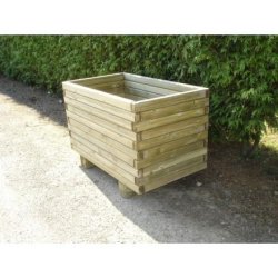 Jardinière en bois rectangulaire