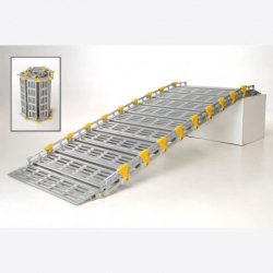 Rampe d'accès modulaire Roll-A-Ramp - aluminium anodisé - enroulable et ajustable - 76 ou 91 cm - 280 à 450 kg