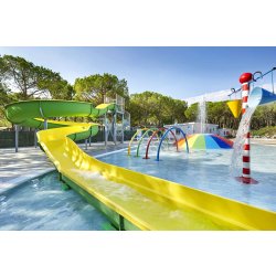 Toboggan aquatique : must'tob 28x, arrivée aquafrein