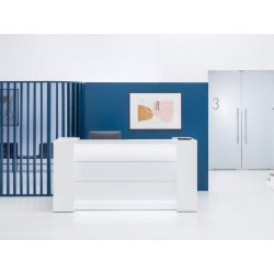 Banque d'accueil moderne et lumineuse à éclairage LED - VALDE - avec configurations ergonomiques et options sur mesure