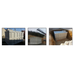 Cuve béton 20000 litres - forme rectangulaire, béton armé, 4,22 x 2,55 x 2,4 m, 12500 kg