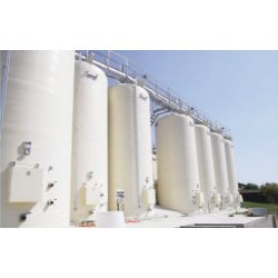 Vnf020025tt - Cuve vinicole teintée isotherme - fond plat pente 2% - 20000L / 200 HL / 20 m³ - isolée avec fluide caloporteur intégré