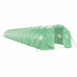 Helloshop26 - Serre tente abri plante fleur légumes avec cadre en acier 60 m² 20 x 3 x 2 m vert 02_0044616 - vert acier 3000220271997