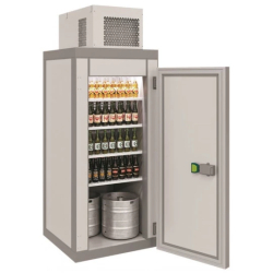 Petite chambre froide positive - Iceshop - Groupe froid monobloc - 1,44m³ - R 404 A - Température <-18°C