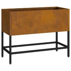 Helloshop26 - Bac de jardin surélevé moderne 60 x 26 x 45 cm durable extérieur ambiance tendance en acier rouillé 02_0052101 - métal 3000237247138