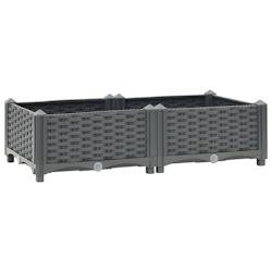 Helloshop26 - Jardinière lit surélevé plantes fleurs jardin 80 x 40 x 23 cm polypropylène 02_0000942 - 3000072771539