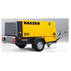 Compresseur polyvalent et robuste - Débit 7,5 à 9,7 m³/min - MOBILAIR M 114 avec moteur Deutz et bloc à vis KAESER
