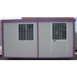 Bungalow démontable série confort - 5.14m x 2.40m - calorifugé avec structure acier galvanisé