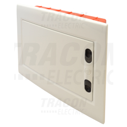 Tableau de distribution encastré - porte plane blanche - 1×12 modules - IP40 - dimensions 240×305×80mm