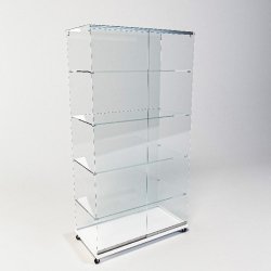 Vitrine à colonne 90x46x180cm - 4 tablettes fixes