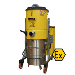 Aspirateur certifié ATEX intérieur Zone 20 - poussière et solides - disponible en location et en vente - Réf : TS300 EX 1/3D