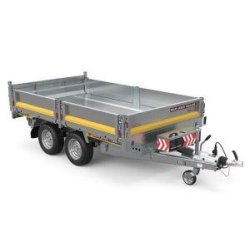 Benne 270x160 - 2700 kg PTC - 2 essieux - Tipper 526 avec roue 12" - Brian James