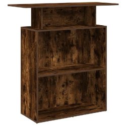 Bureau de réception chêne fumé 100x40x104 cm bois d'ingénierie Modèle Vega Prestige - 8721158658920