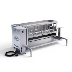 Tournebroche professionnel MONO – Broche Ø20 mm x 120 cm – Capacité 60 kg – Feu de bois – Fabrication française – REVOGRILL - inox 3701777100272