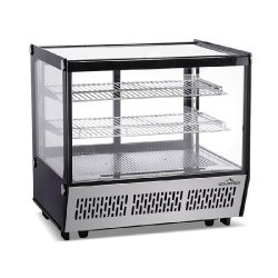Vitrine réfrigérée positive de comptoir noire 120 Litres PREMIUM - GOLDINOX - inox 3701770829651