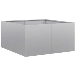 Helloshop26 - Jardinière carrée moderne pour balcon jardin 80 x 80 x 40 cm stable et décorative en acier galvanisé - acier 3000236961455