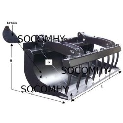 Godet multiservice - Doigts en acier ou forgés - 265 à 810 Kg