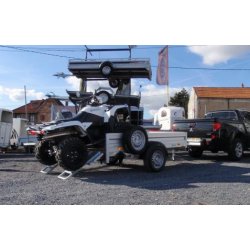 Remorque pour 1 quad avec échelles de chargement intégrées - Humbaur HA 1385 - polyvalente et robuste