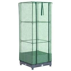 Helloshop26 - Jardinière bac lit surélevé plantes fleurs terrasse jardin surélevée avec housse aspect rotin 40 x 40 x 123 cm Blue 02_0038771 - 30