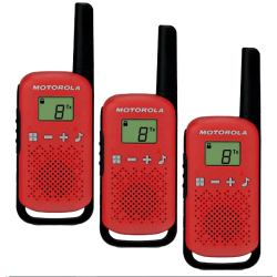 Pack 3 talkies walkies PMR446 Motorola T42 - 16 canaux - portée 4 km - usage loisir