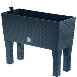 Prosperplast - Jardinière Rato 72 L avec arrosage, ocre foncé, 80x33x65 cm, avec pieds - marron plastique 178901