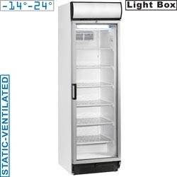 Vitrine réfrigérée température négative statique/ventilée - 380L - avec caisson lumineux - Modèle e38nc/sv