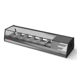 Vitrinette réfrigérée Snack avec couvercle plat en verre droit 6*GN Fagor Professional