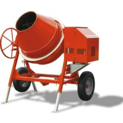 Bétonnière thermique tractable - 350 L - Pour mélange autonome et rapide de bétons et mortiers