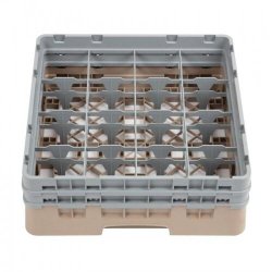 Cambro Panier à verres beige avec 16 compartiments hauteur de verre max 13,3cm. Ce panier à verres offre - 0099511601912
